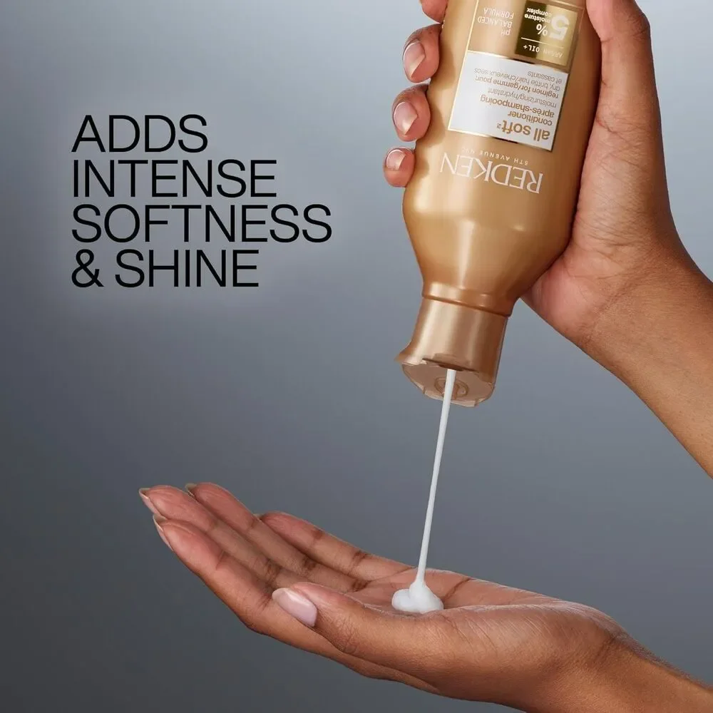 Redken All Soft Conditioner for Dry Brittle Hair pH Balanced Formula 33.8 oz